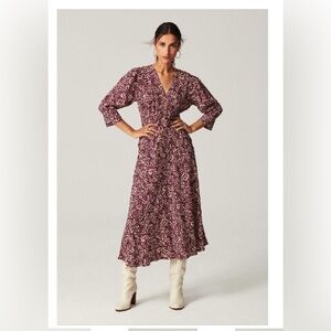 NWT BA&SH burgundy dress perfect for fall